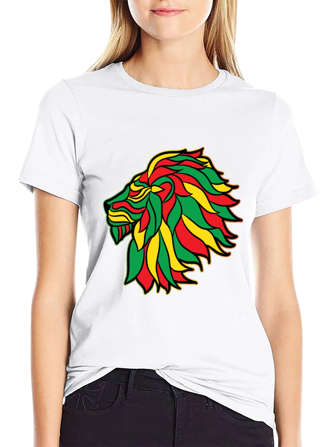 Rasta Lion Black T-Shirt - Reggae Inspired Graphic Tee
