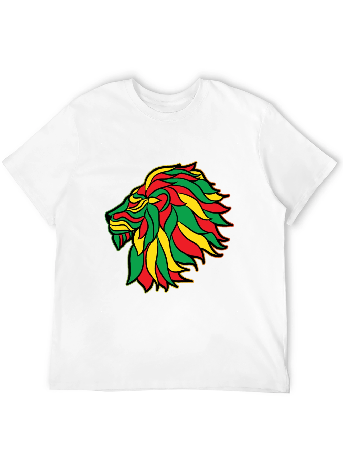 Rasta Lion Black T-Shirt - Reggae Inspired Graphic Tee