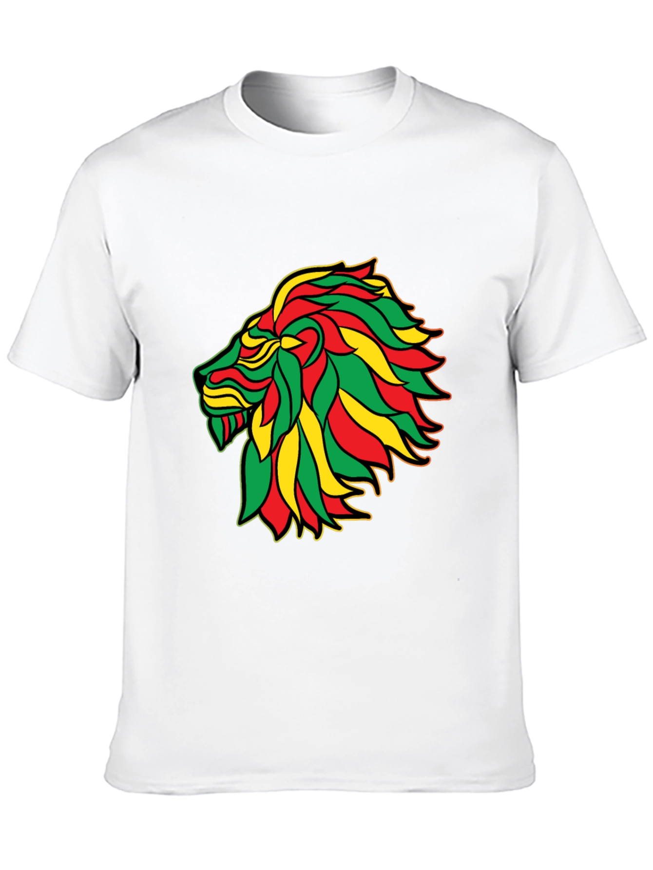 Rasta Lion Black T-Shirt - Reggae Inspired Graphic Tee