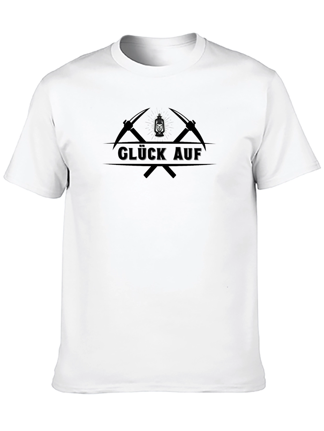 Glück Auf Black T-Shirt - Mining Pickaxe Design