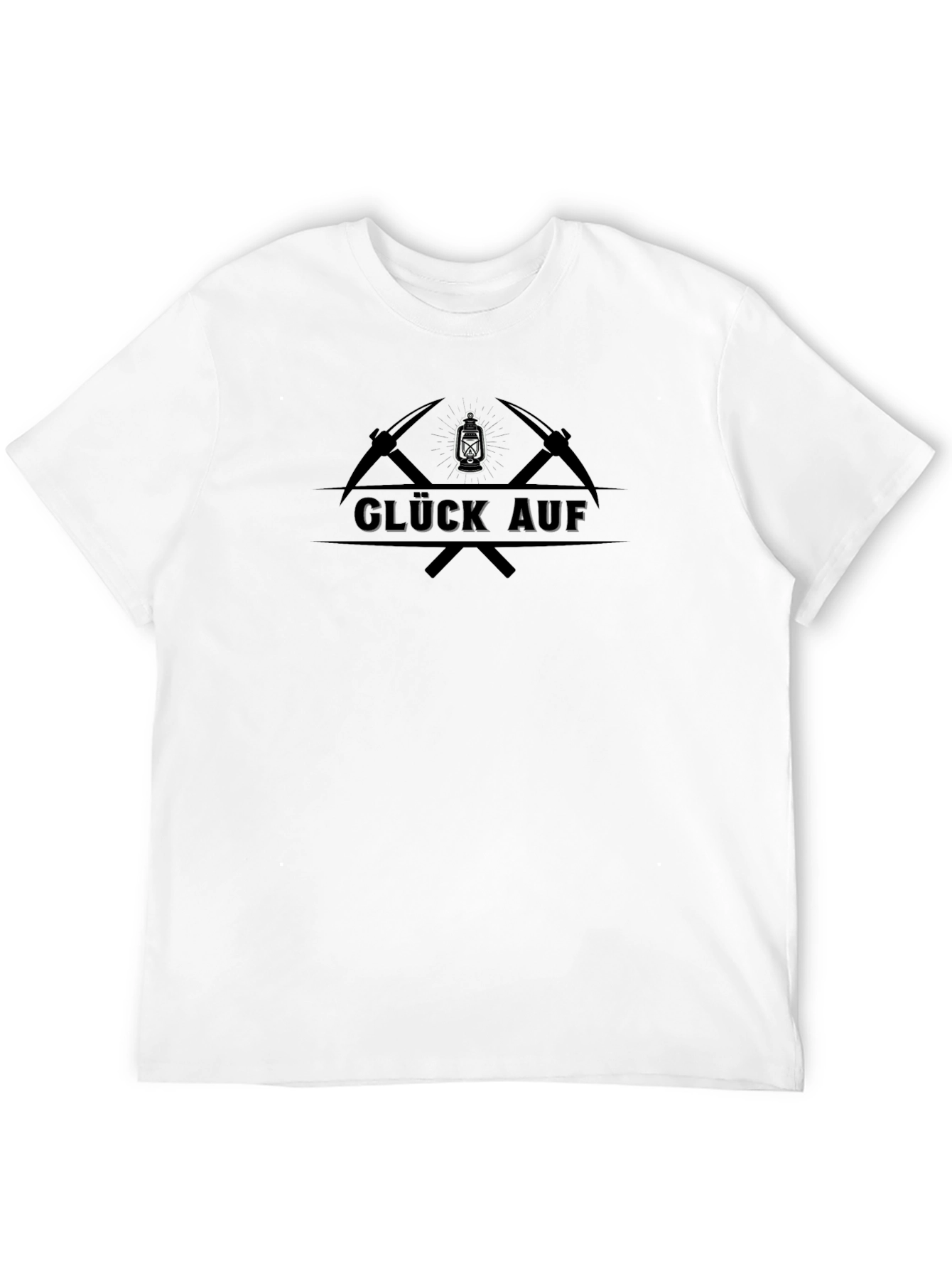 Glück Auf Black T-Shirt - Mining Pickaxe Design