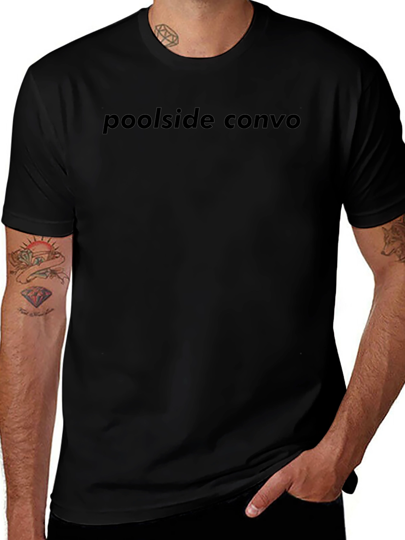 Poolside Convo Black T-Shirt