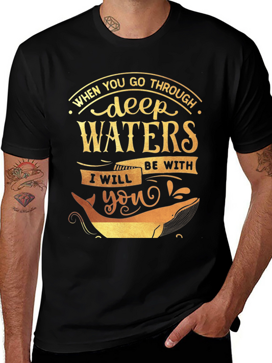 Deep Waters Graphic Tee - Inspirational Whale T-Shirt
