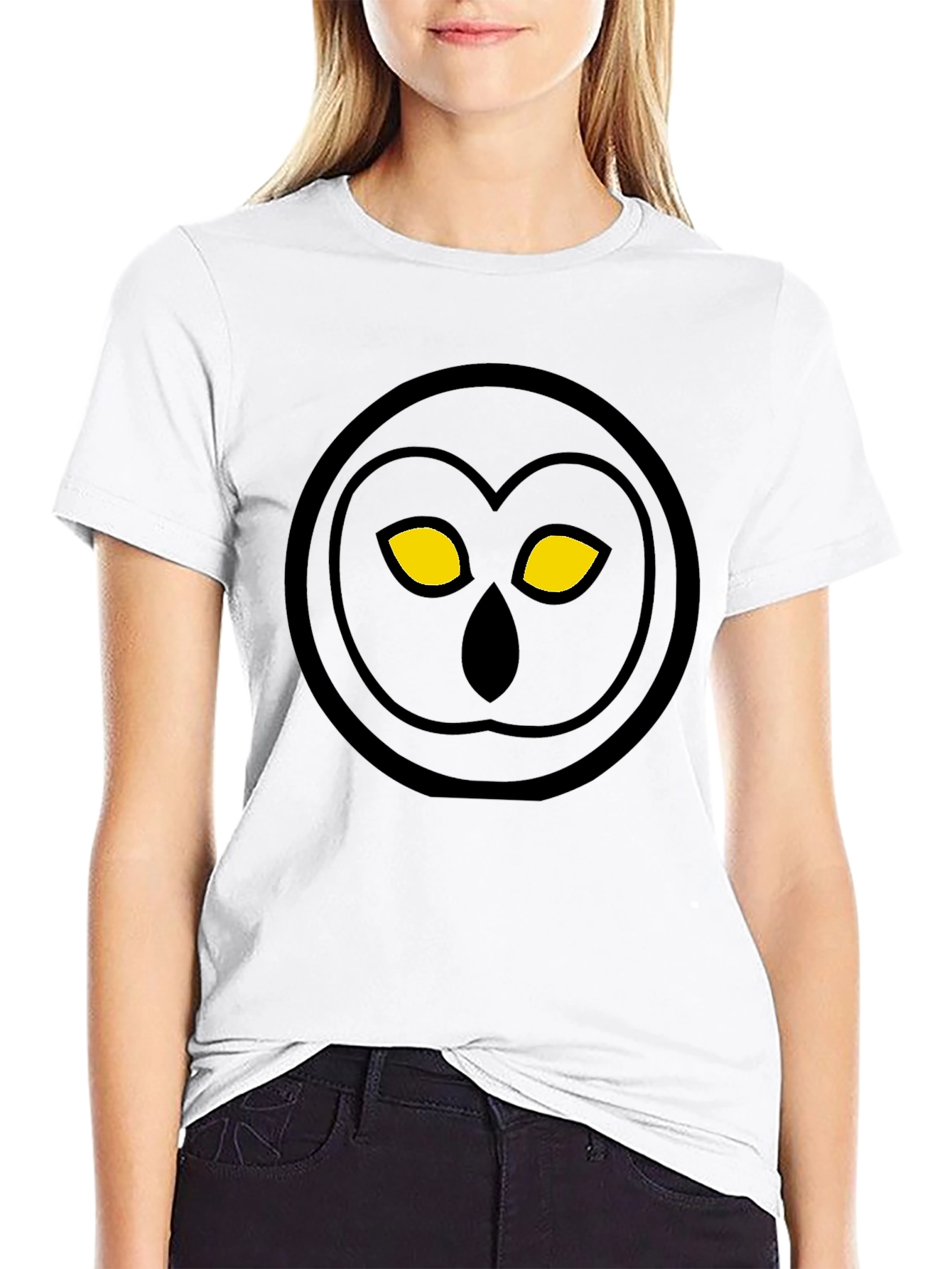 Owl Eyes Graphic T-Shirt - Black Cotton Tee