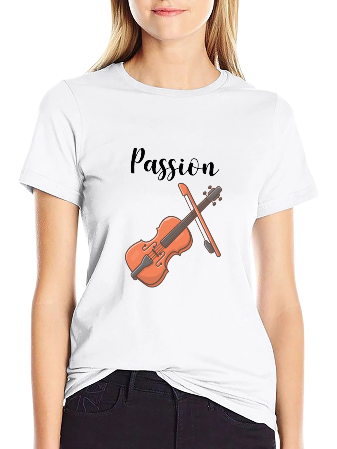 Passion Violin Graphic Tee - Stylish Musicians T-Shirt