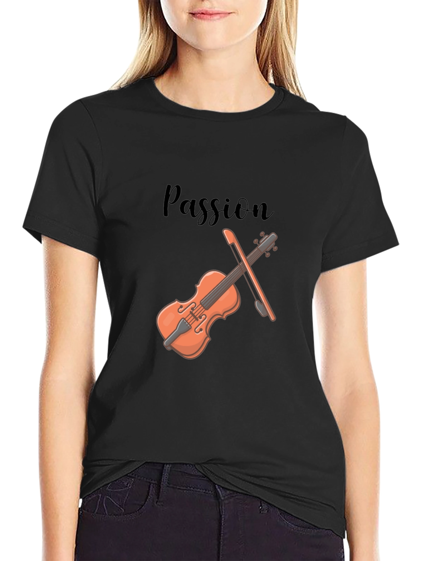 Passion Violin Graphic Tee - Stylish Musicians T-Shirt