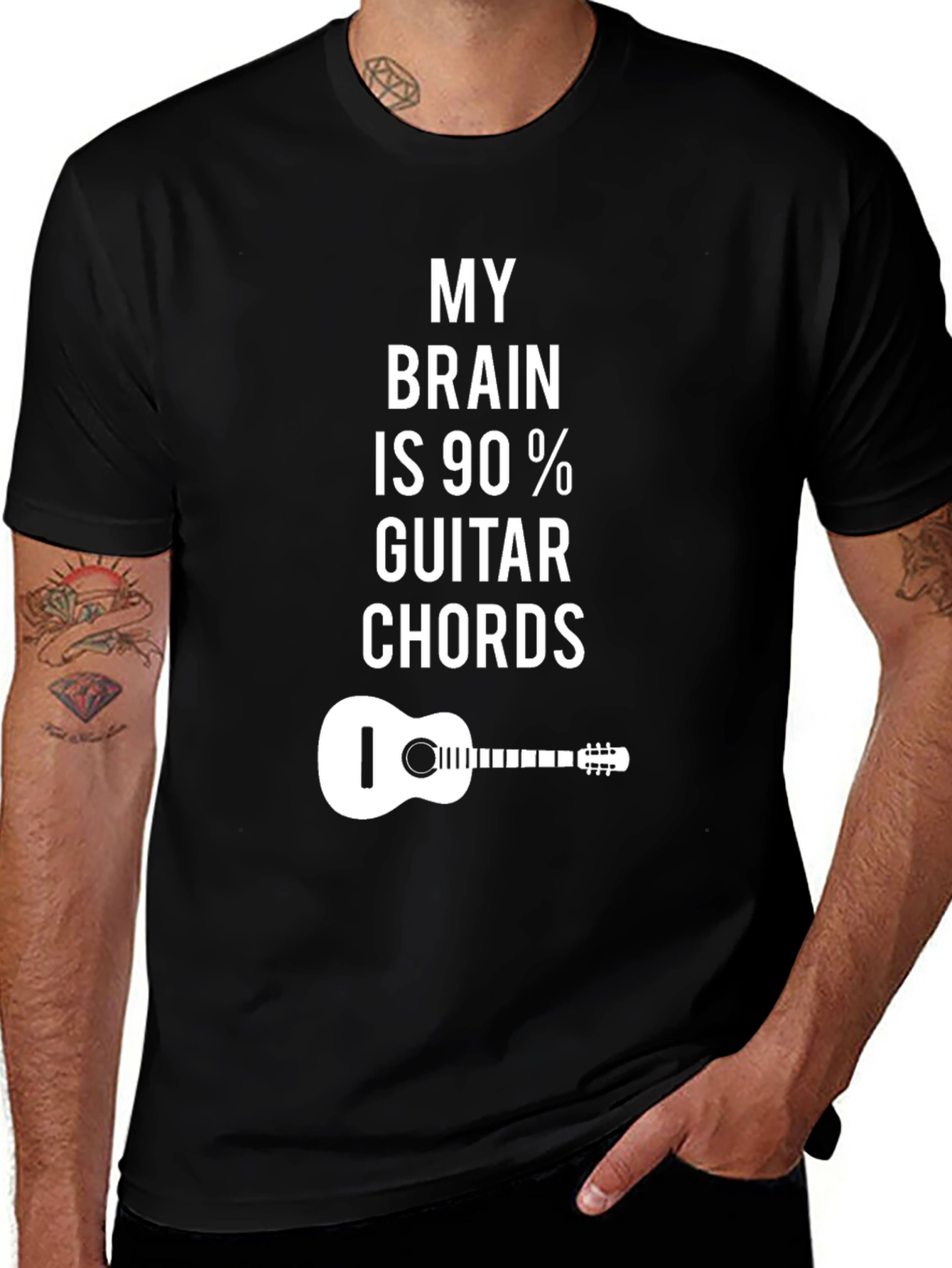 Guitar Chords Brain Tee - Musicians Statement Shirt