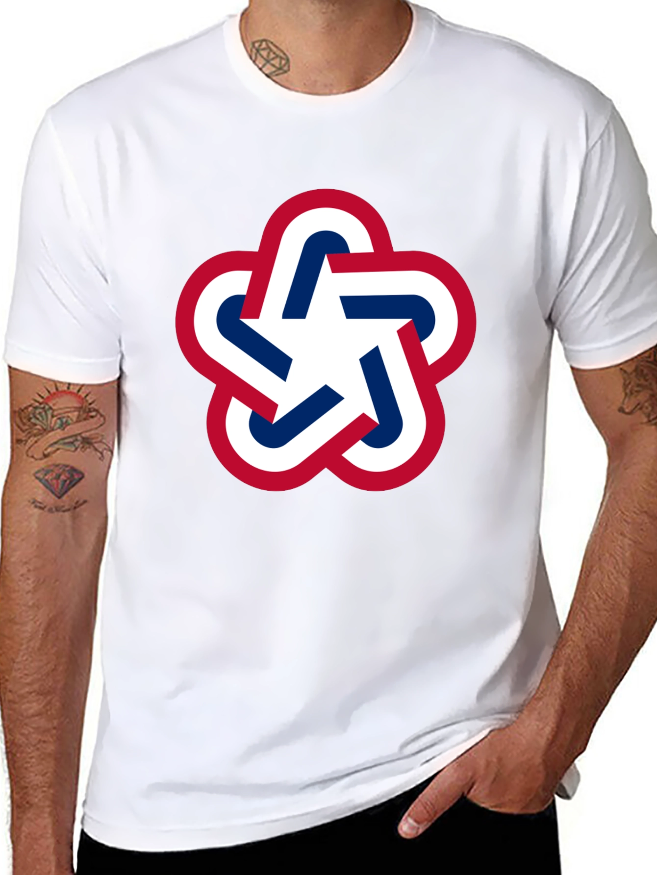 Geometric Star Graphic Tee