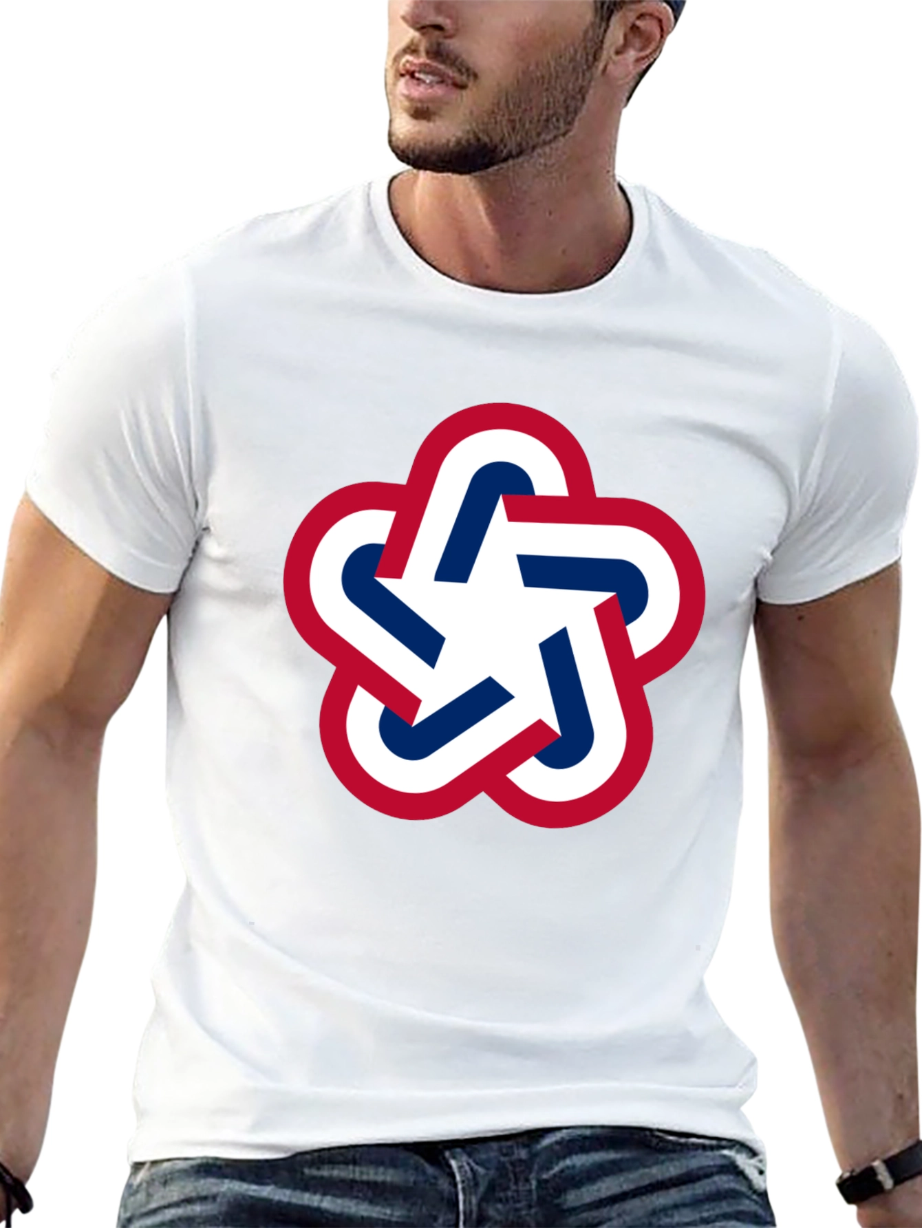 Geometric Star Graphic Tee