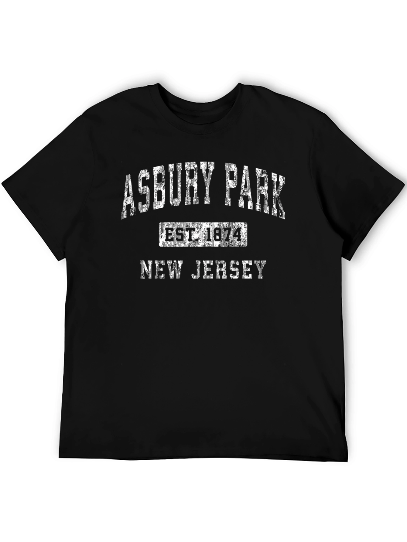 Asbury Park New Jersey EST 1874 Black T-Shirt