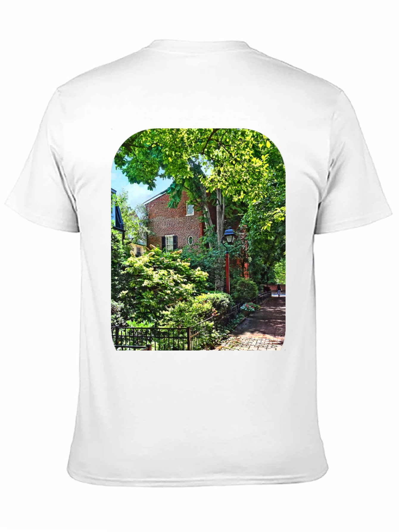 Nature Scene Graphic Tee - Black Cotton Blend