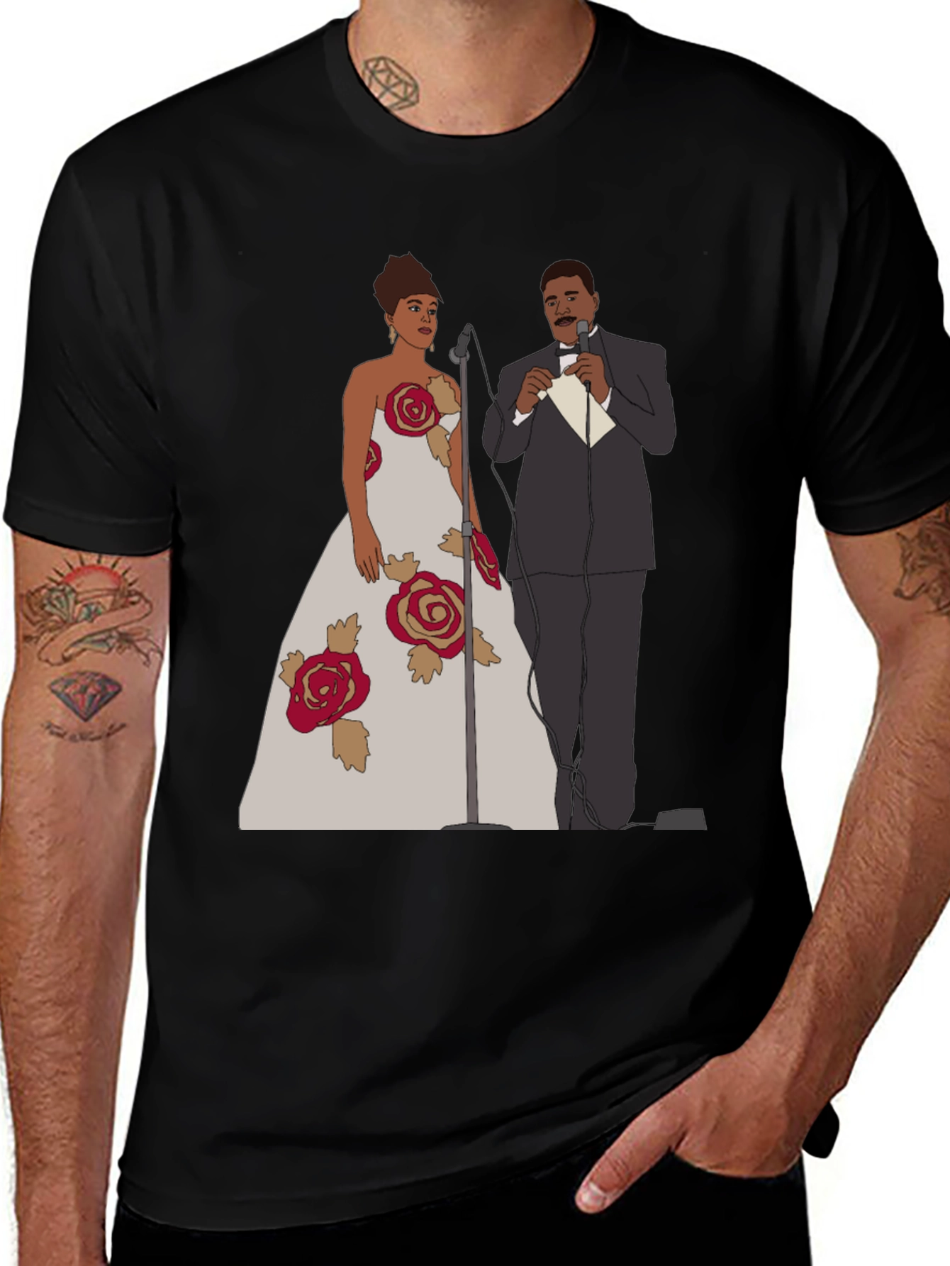 Rose Gown Cartoon T-Shirt