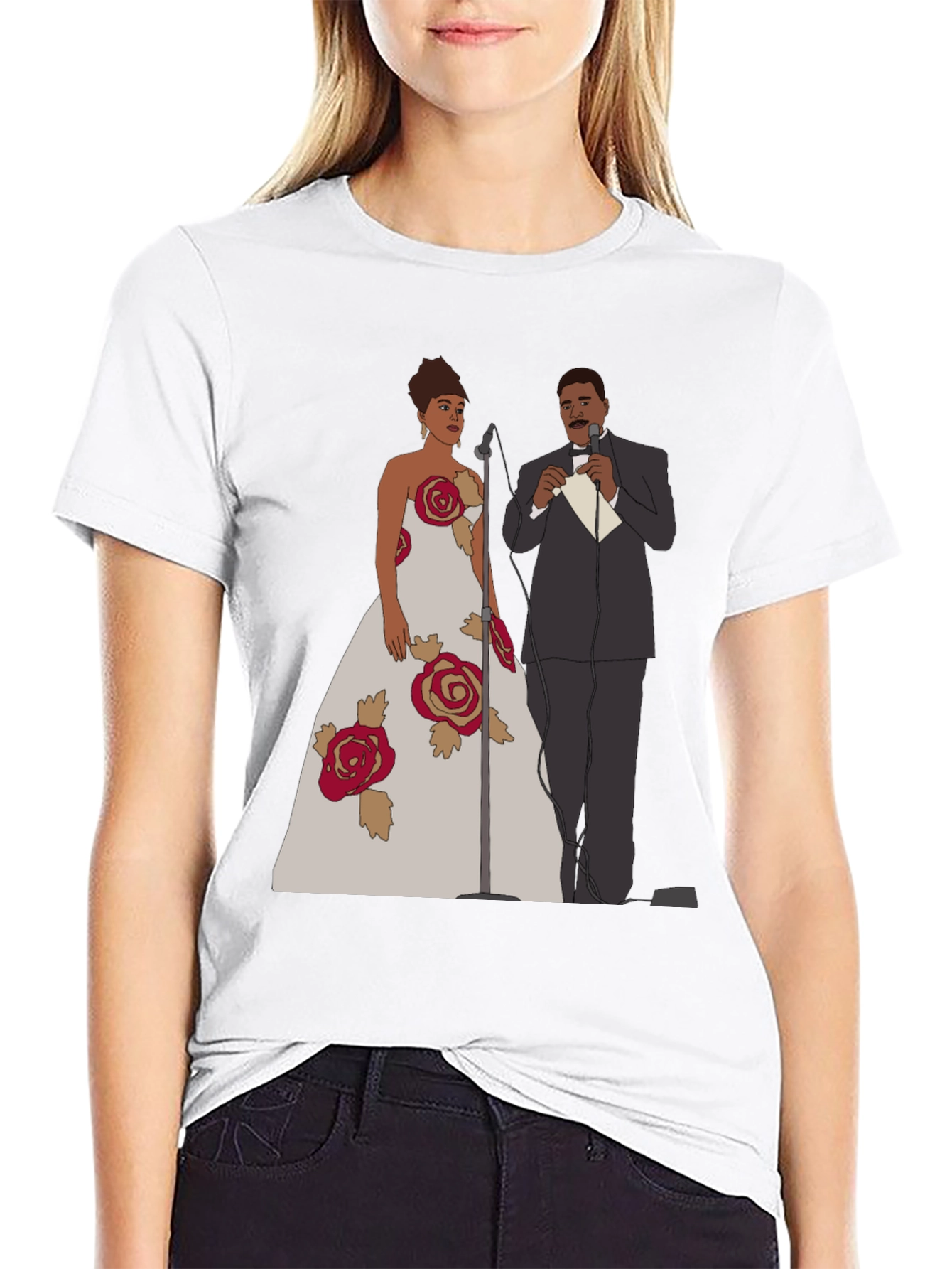 Rose Gown Cartoon T-Shirt