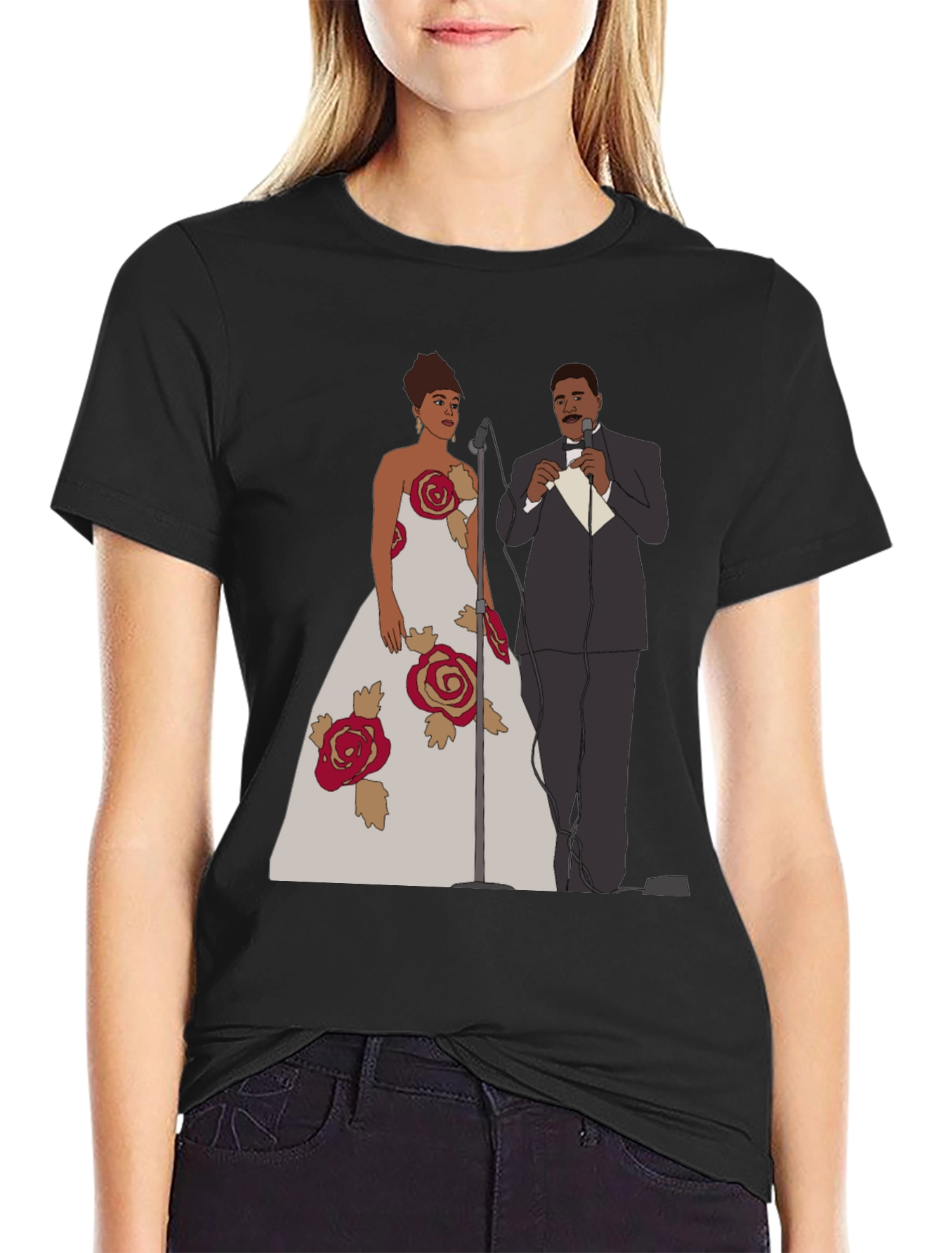 Rose Gown Cartoon T-Shirt