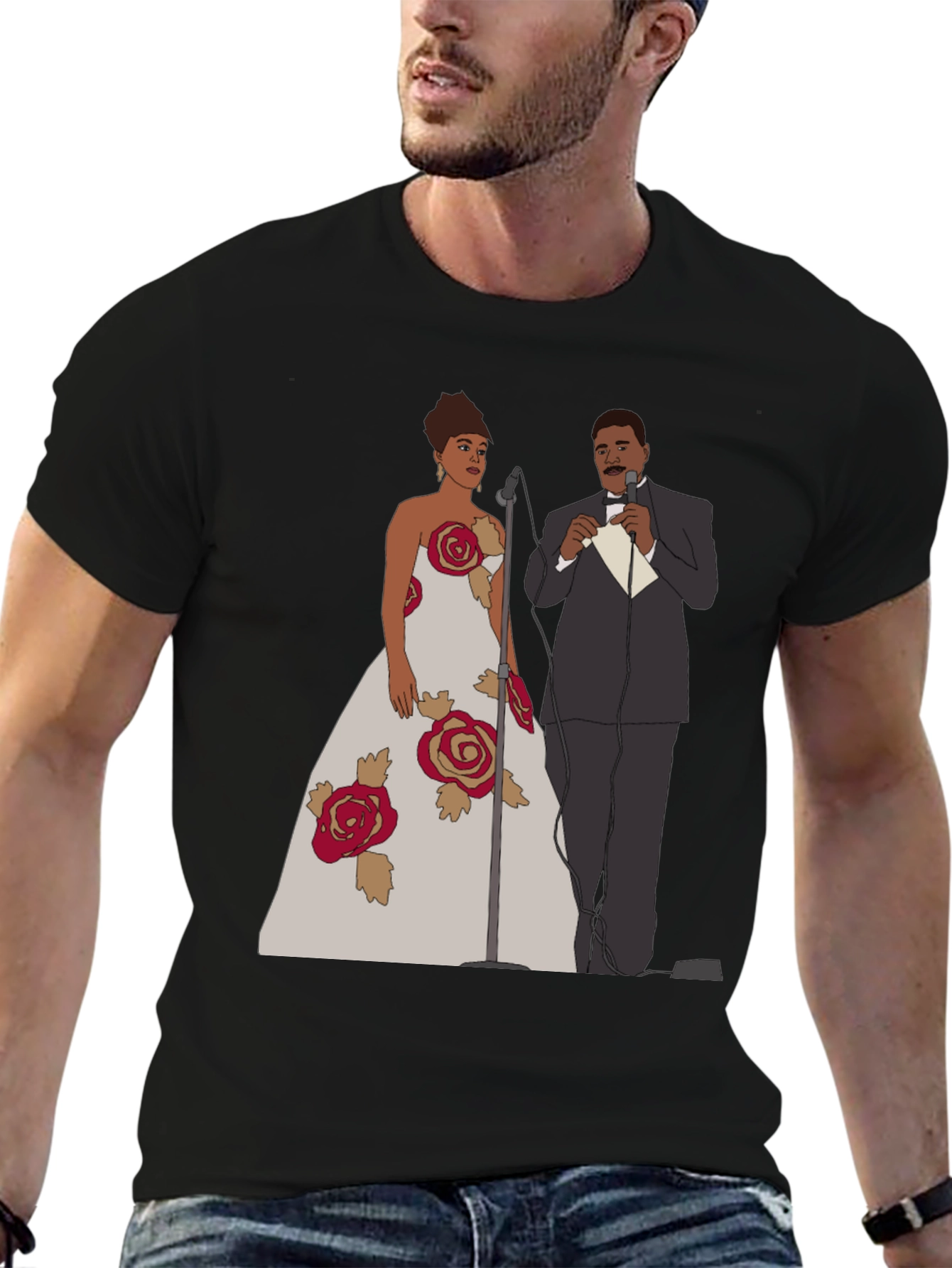 Rose Gown Cartoon T-Shirt