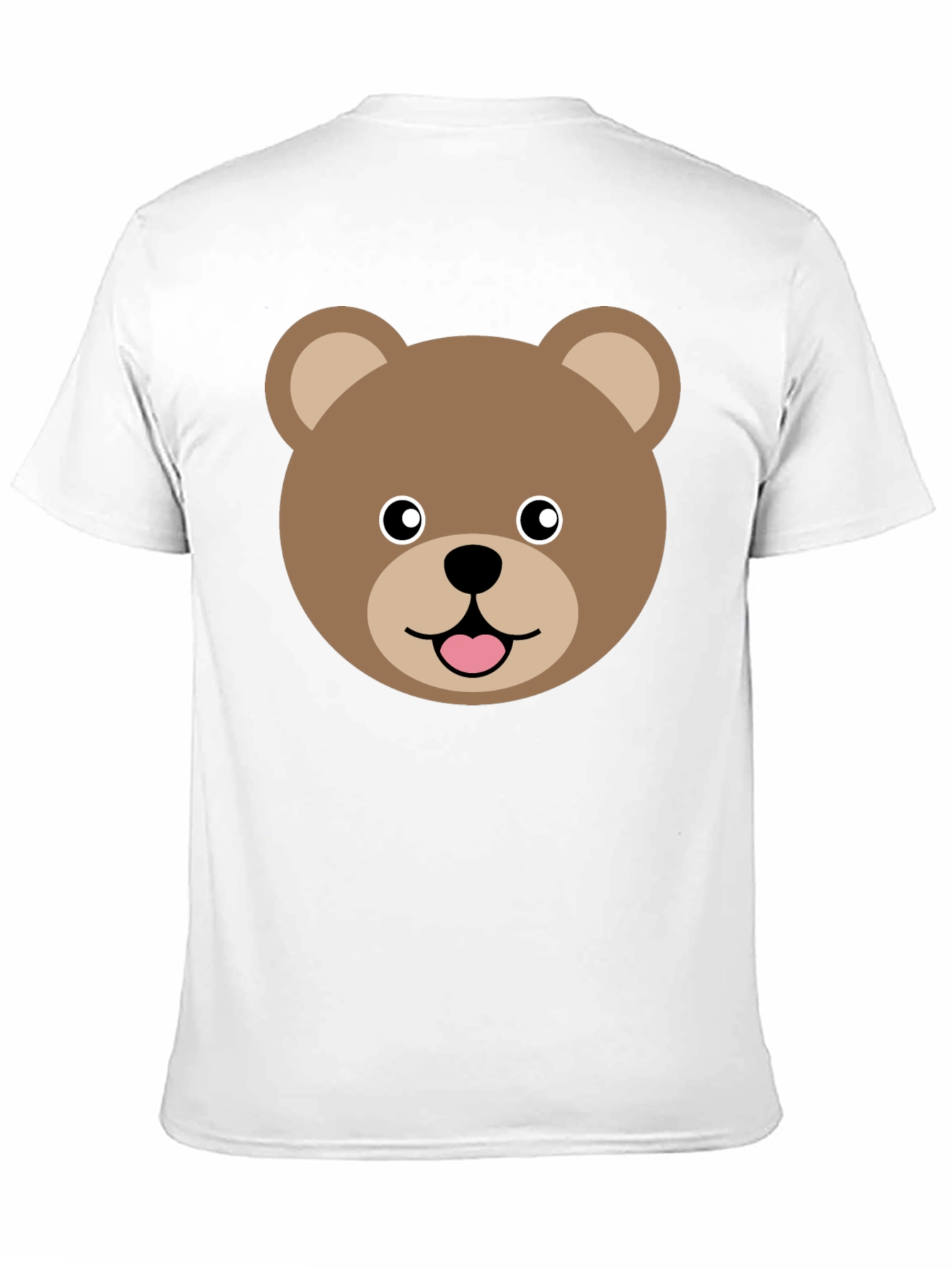 Cute Cartoon Bear Face Graphic T-Shirt