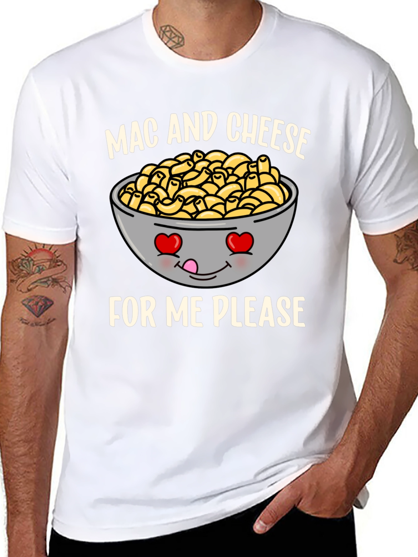 Mac and Cheese Please Funny Graphic T-Shirt
