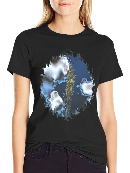 Sky High T-Shirt - Black Cotton Blend Tee