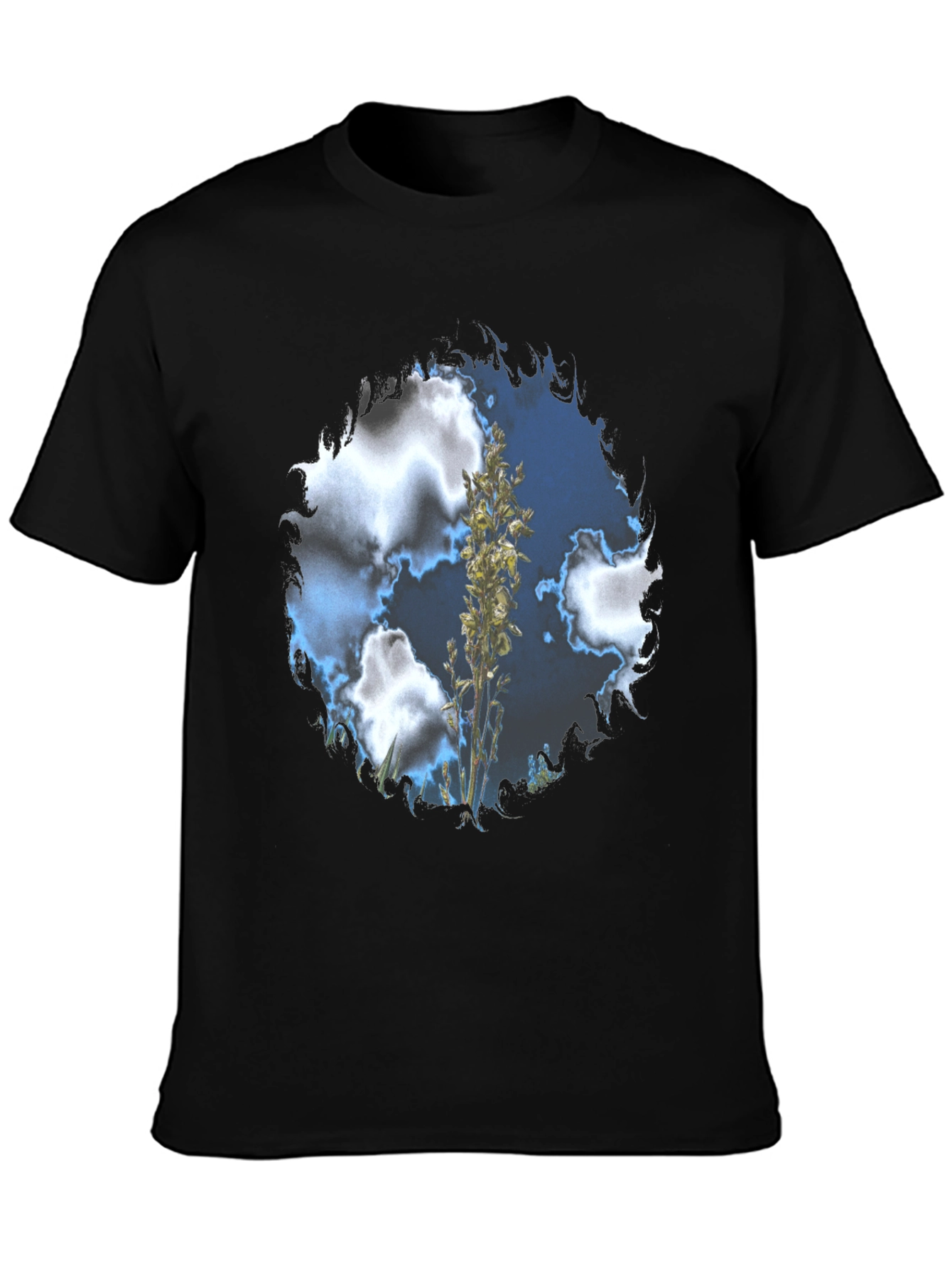 Sky High T-Shirt - Black Cotton Blend Tee