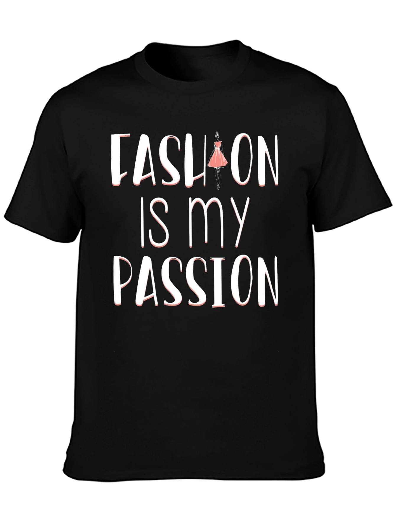 Fashion Is My Passion Graphic Tee - Black Cotton