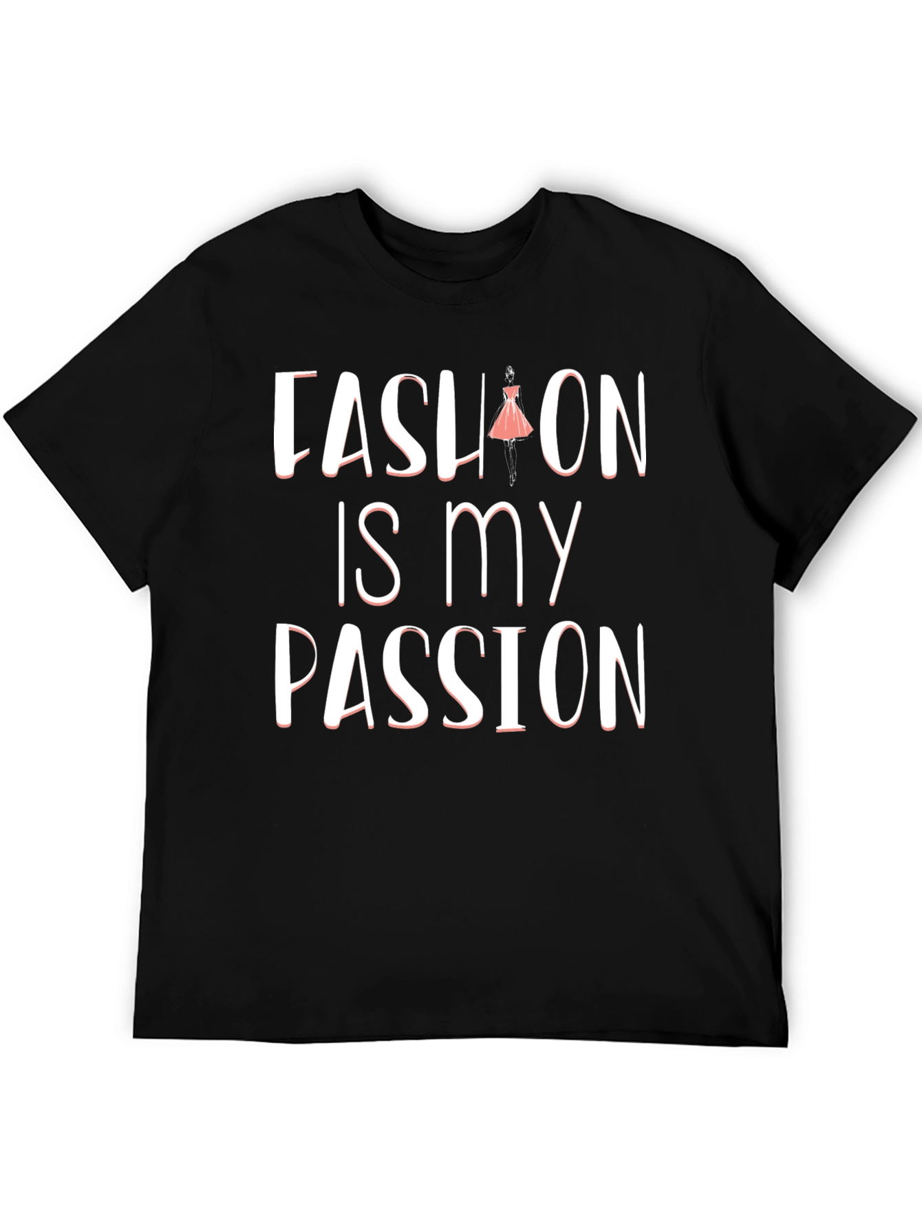 Fashion Is My Passion Graphic Tee - Black Cotton
