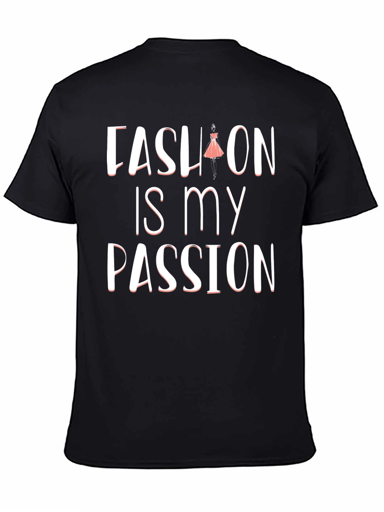 Fashion Is My Passion Graphic Tee - Black Cotton