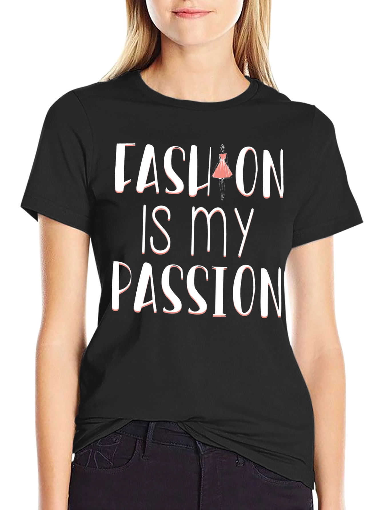 Fashion Is My Passion Graphic Tee - Black Cotton