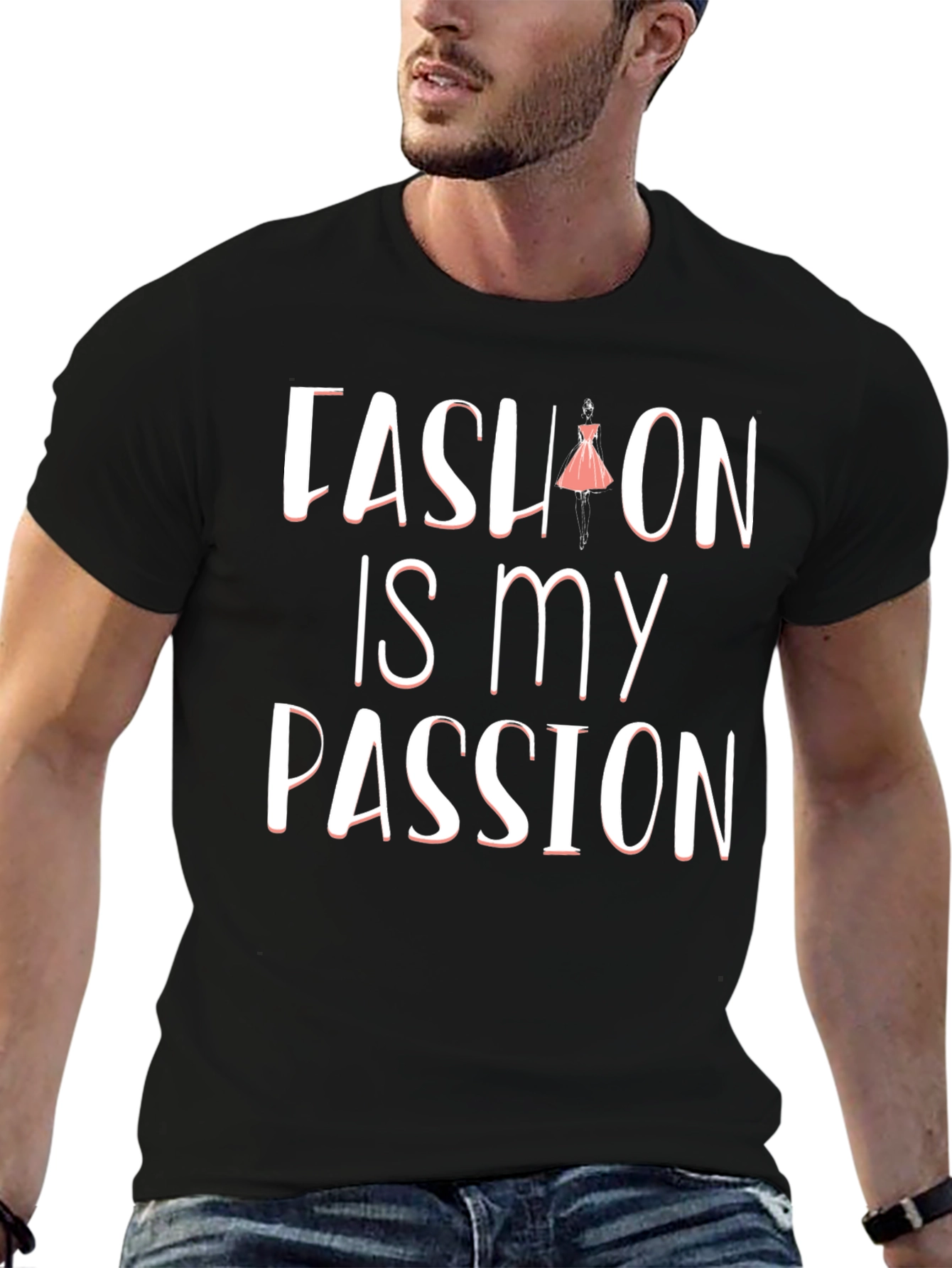 Fashion Is My Passion Graphic Tee - Black Cotton