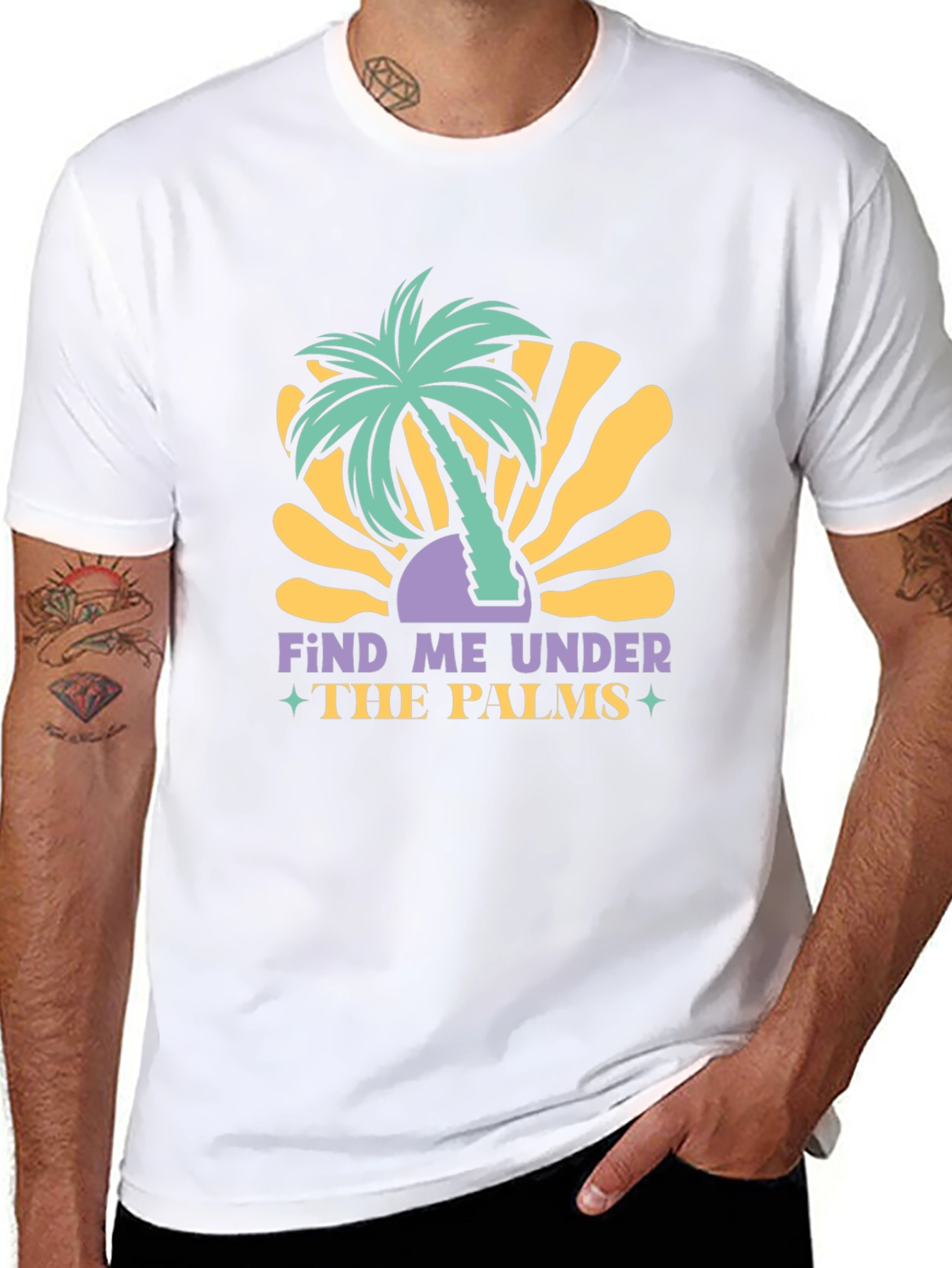 Tropical Palm Tree Graphic T-Shirt