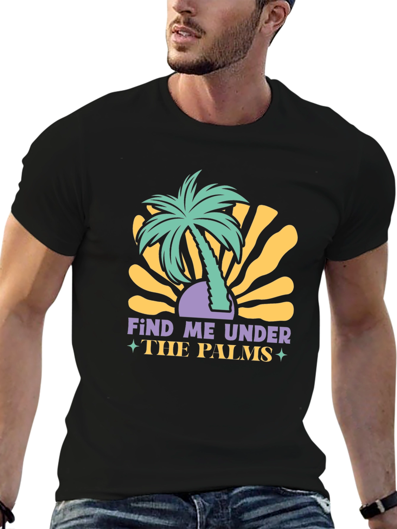 Tropical Palm Tree Graphic T-Shirt