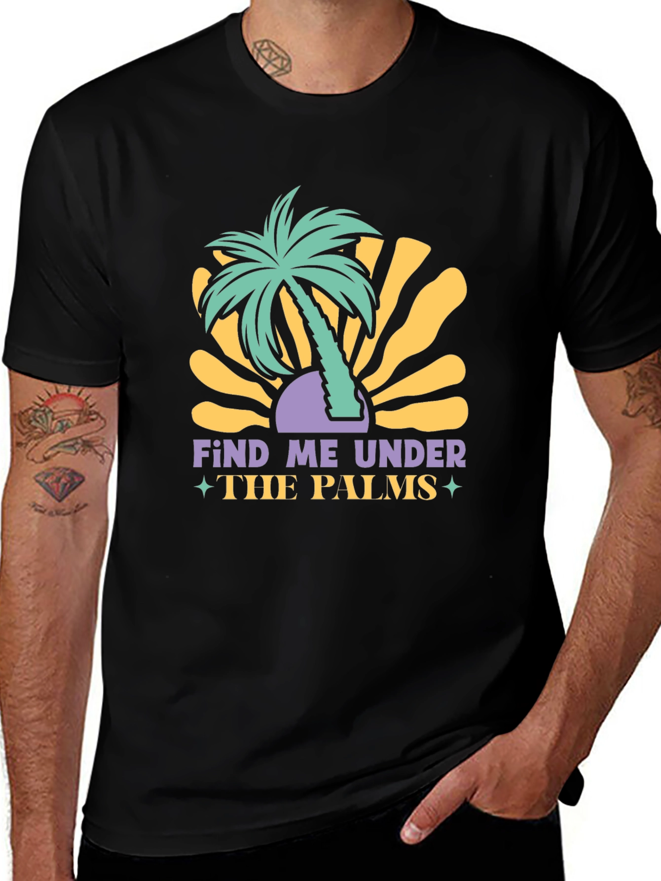 Tropical Palm Tree Graphic T-Shirt