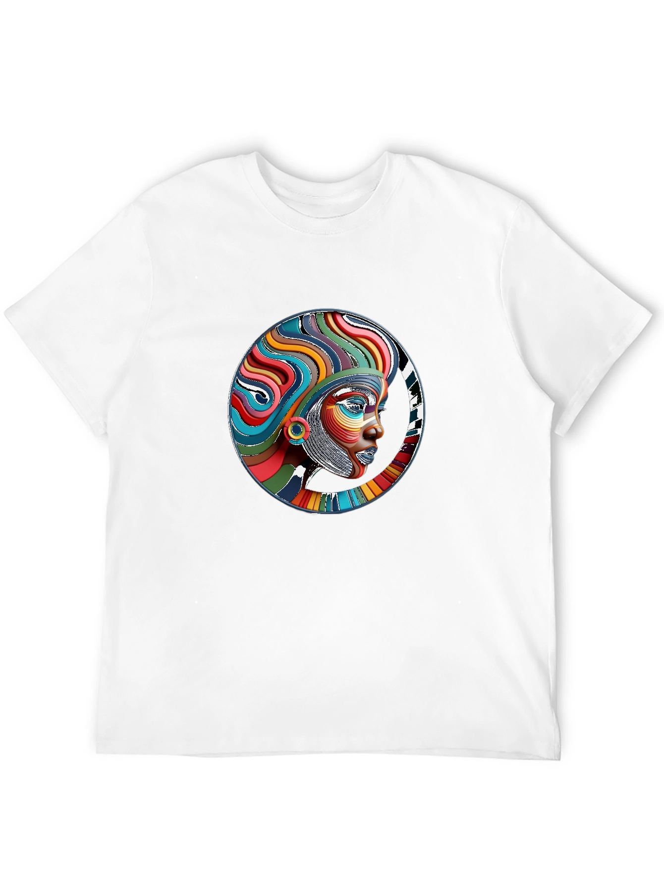 Bold Afro Art T-Shirt - Vivid Graphic Tee