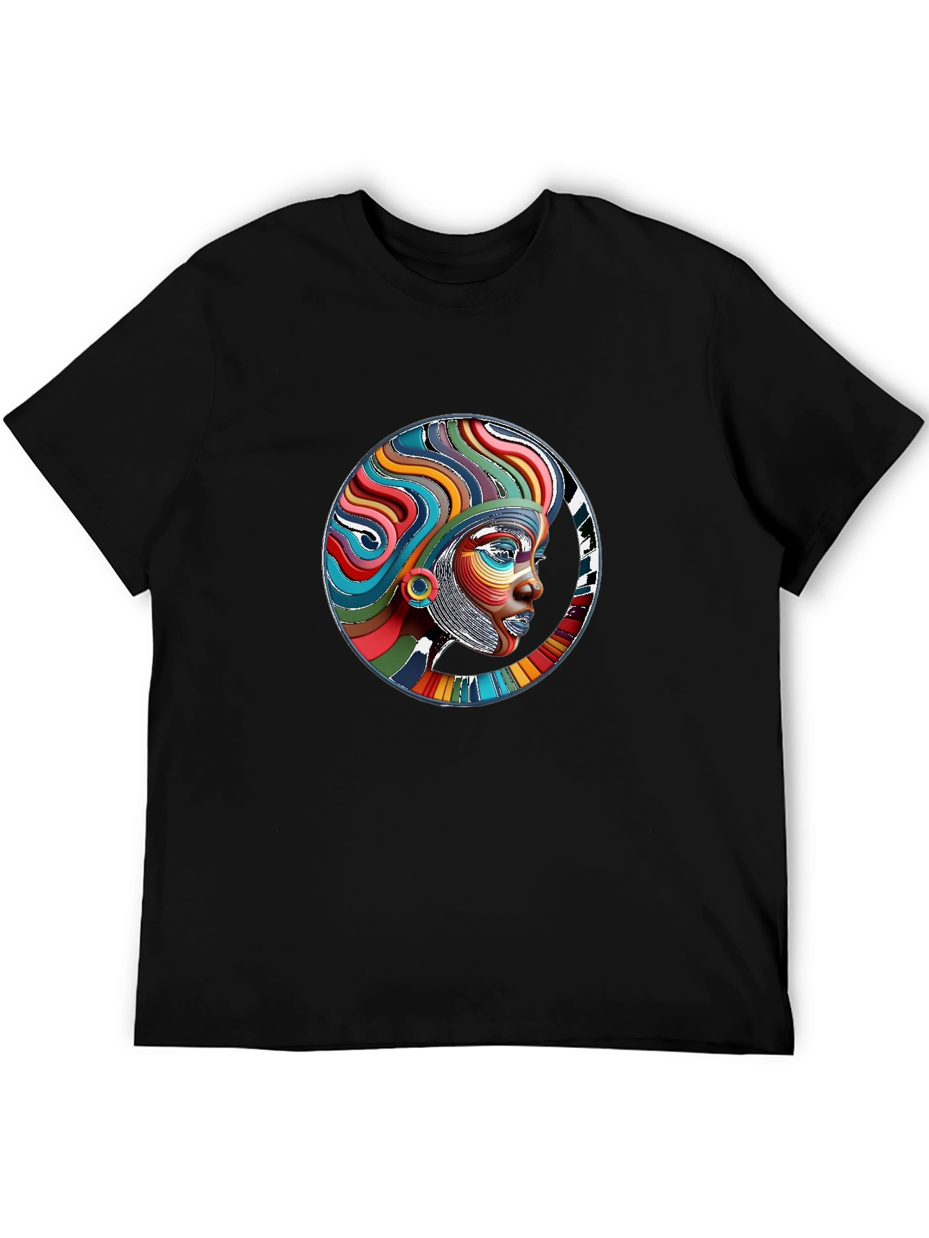 Bold Afro Art T-Shirt - Vivid Graphic Tee