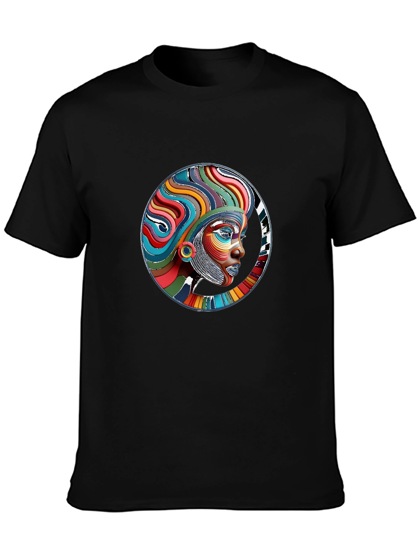 Bold Afro Art T-Shirt - Vivid Graphic Tee