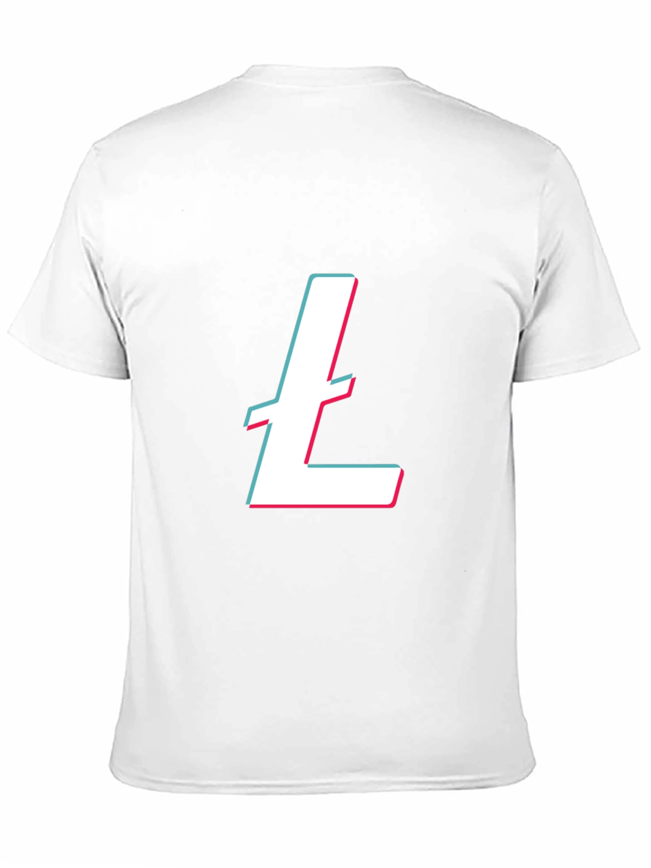 Black T-Shirt with White and Pink Letter Graphic