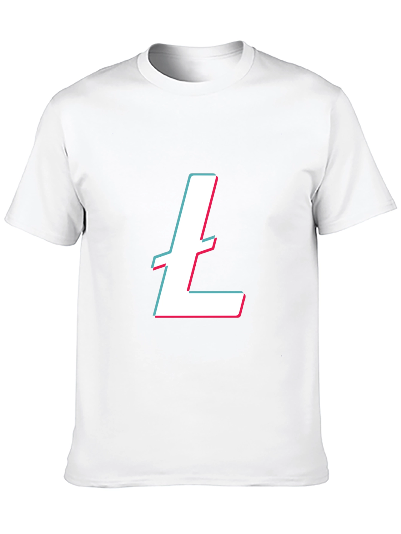Black T-Shirt with White and Pink Letter Graphic