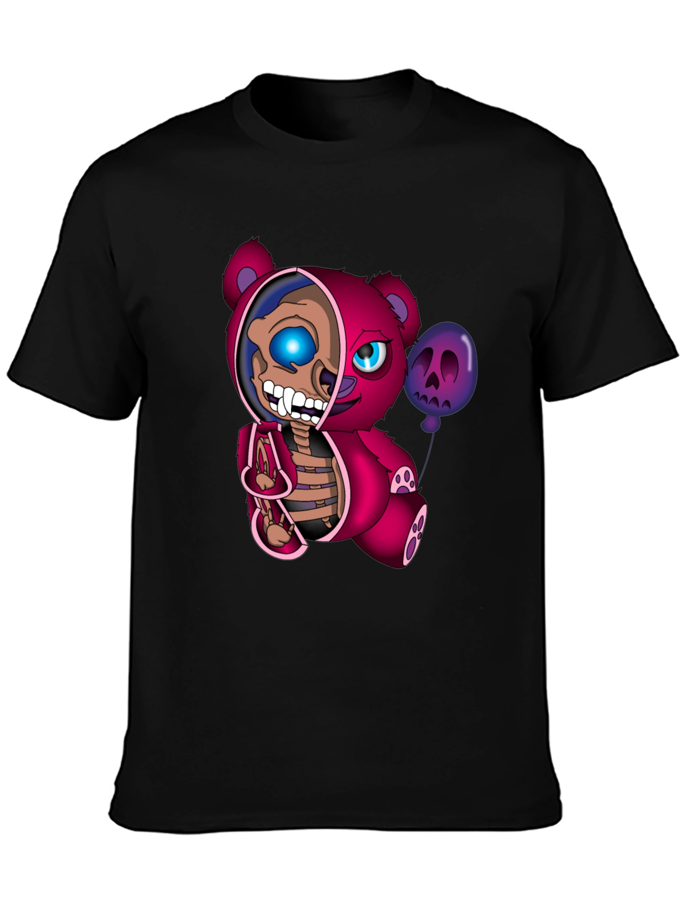 Creepy Cute Skeleton Teddy Bear Graphic T-Shirt