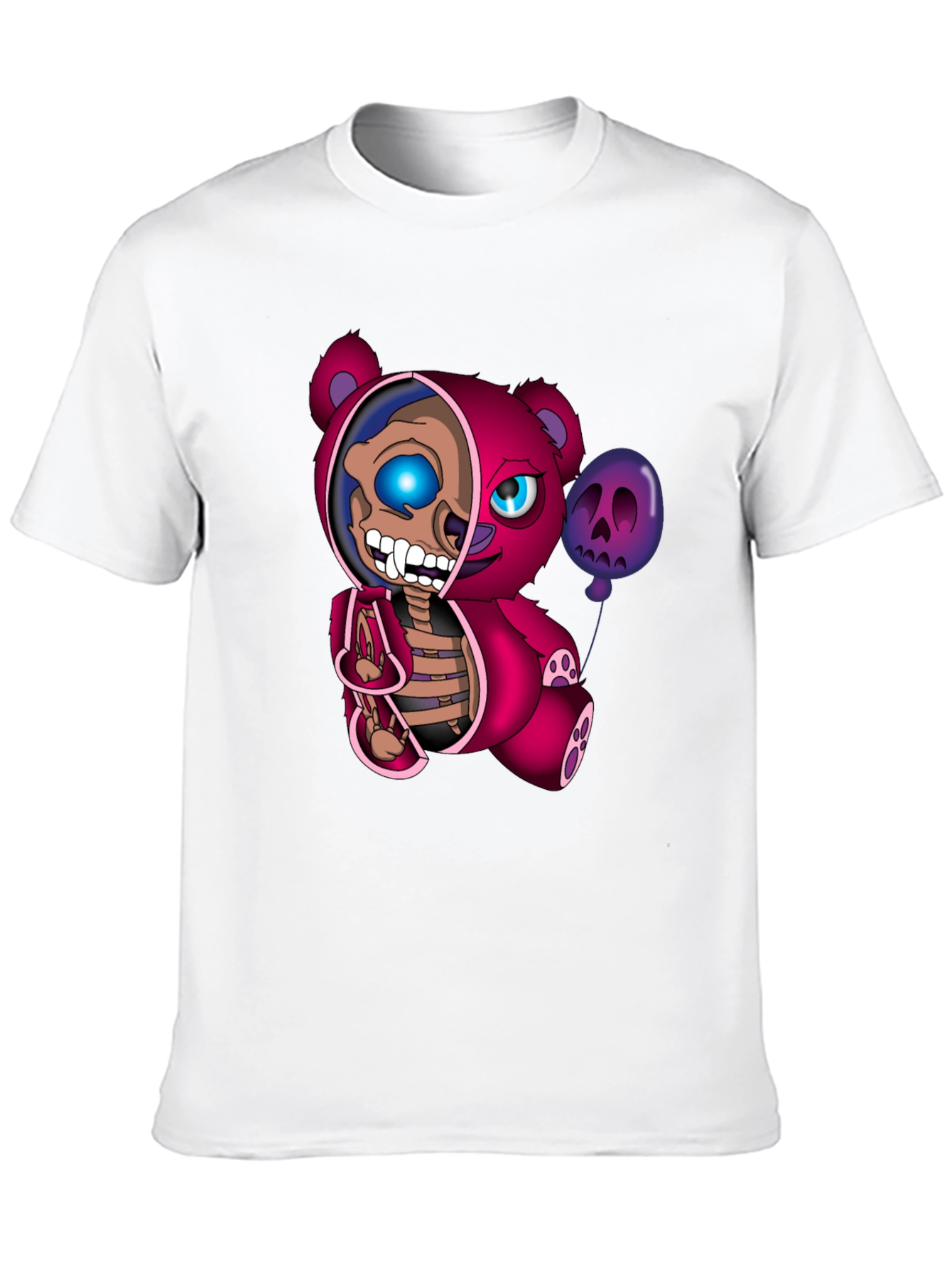 Creepy Cute Skeleton Teddy Bear Graphic T-Shirt