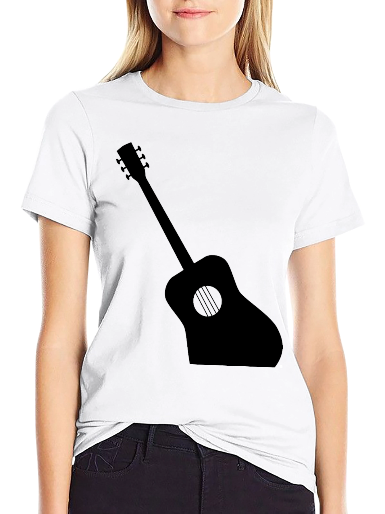 Guitar Silhouette Graphic Tee - Music Lovers T-Shirt
