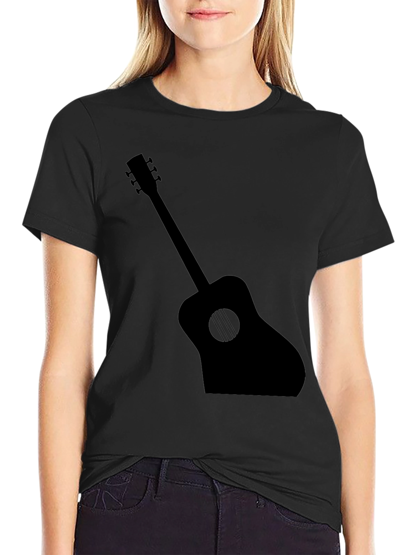 Guitar Silhouette Graphic Tee - Music Lovers T-Shirt