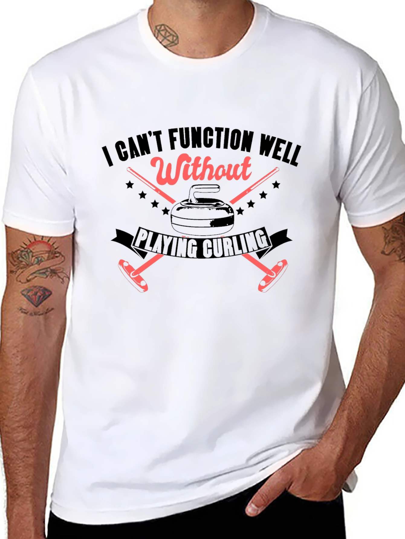 I Cant Function Well Without Playing Curling T-Shirt