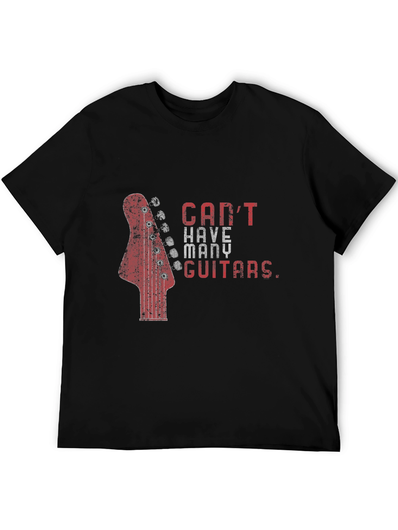 Cant Have Too Many Guitars T-Shirt - Black