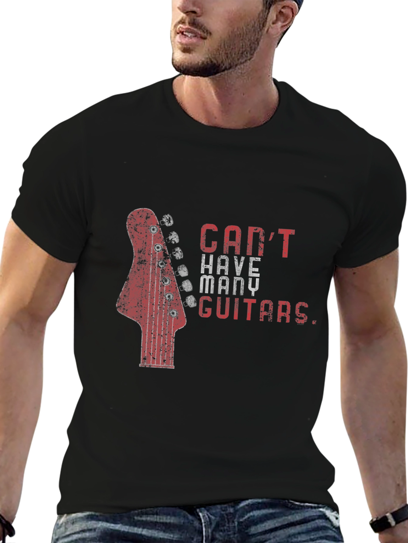 Cant Have Too Many Guitars T-Shirt - Black