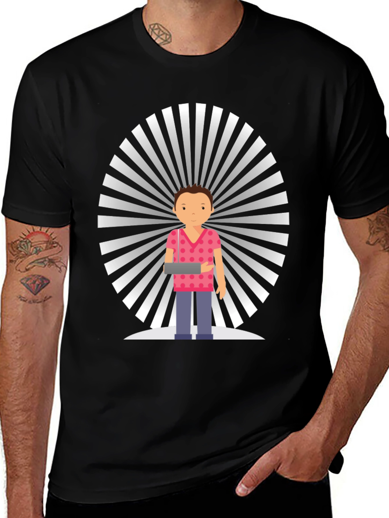 Cartoon Character Graphic T-Shirt