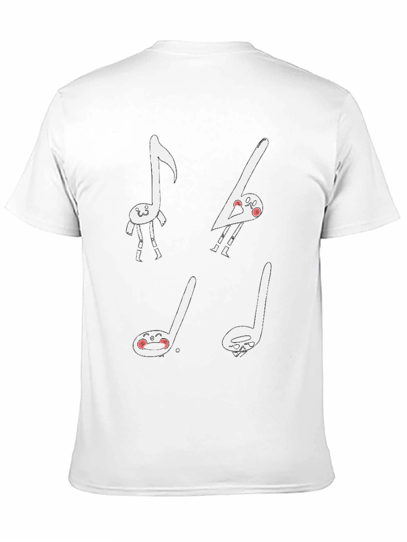 Funny Music Note Graphic Black T-Shirt
