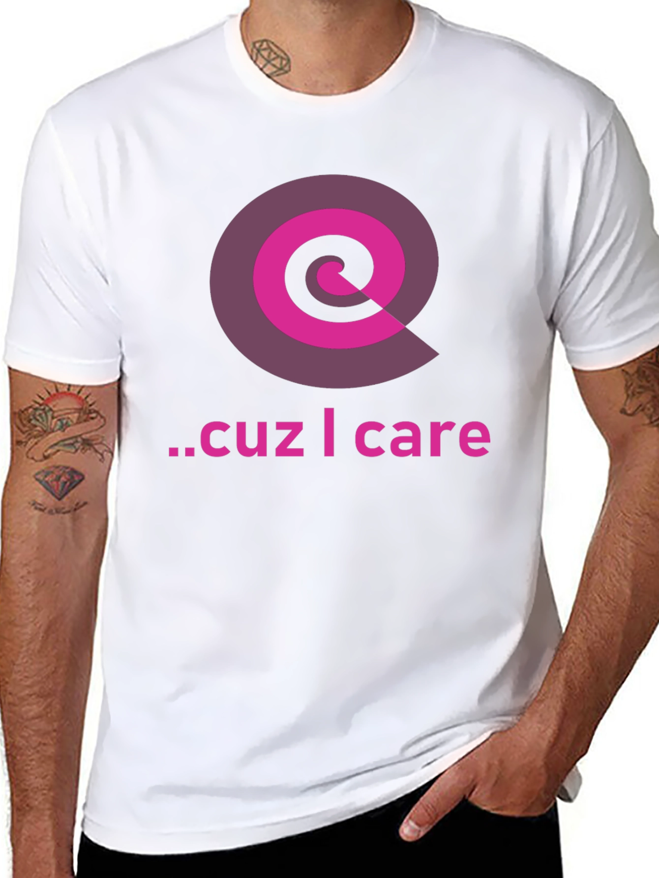 Cause I Care Black Graphic Tee