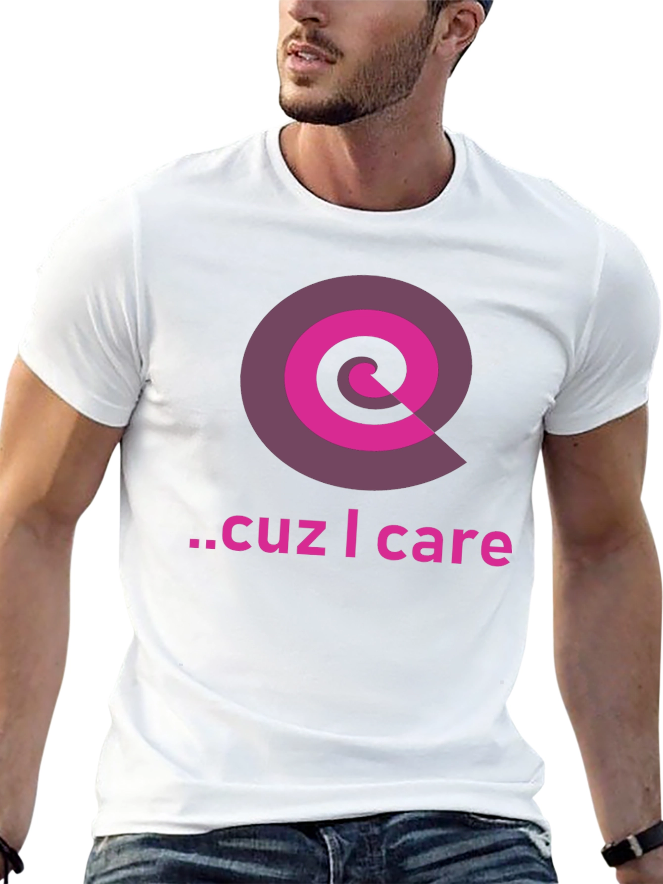 Cause I Care Black Graphic Tee