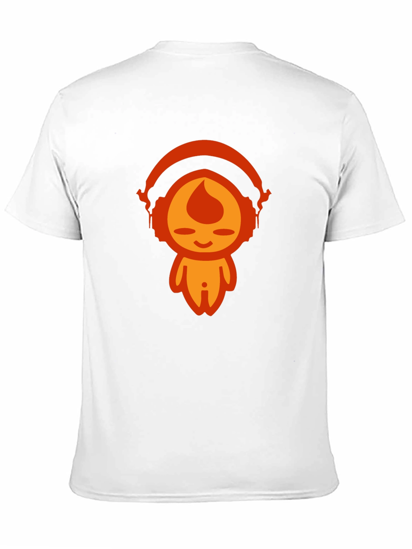 Cool Graphic Tee - Headphone Flame Character Design