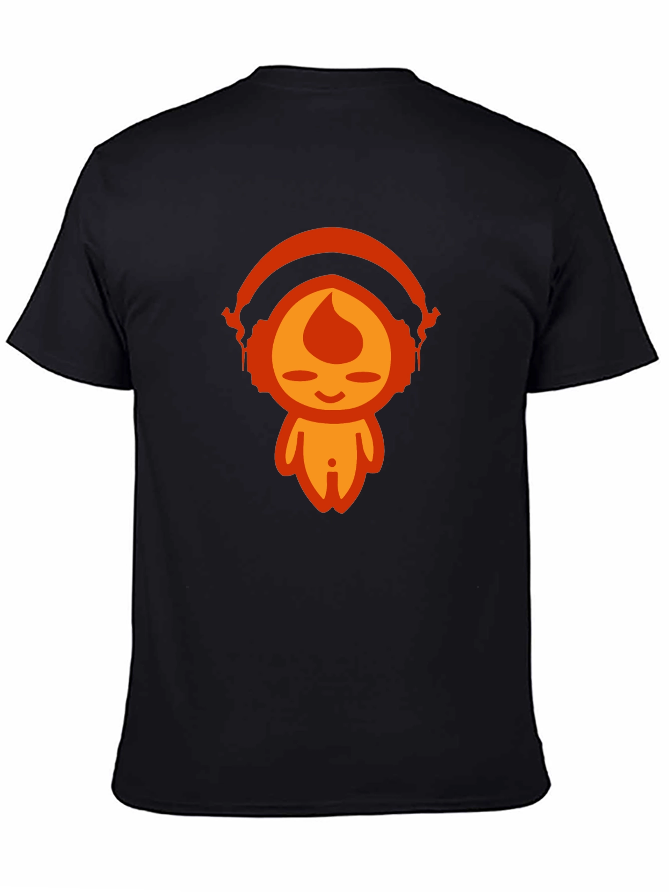 Cool Graphic Tee - Headphone Flame Character Design