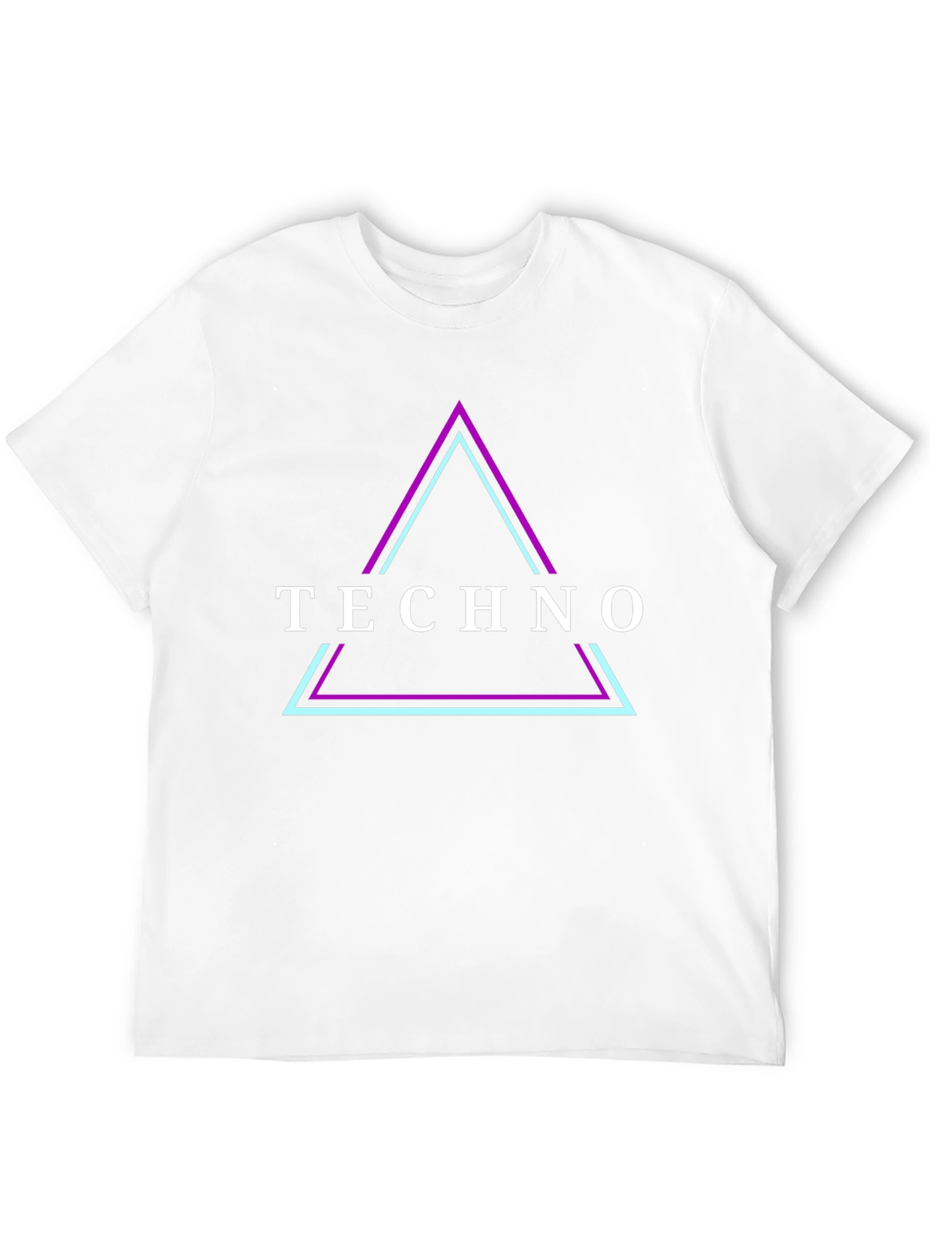 Techno Triangle Graphic Tee - Stylish Black T-Shirt